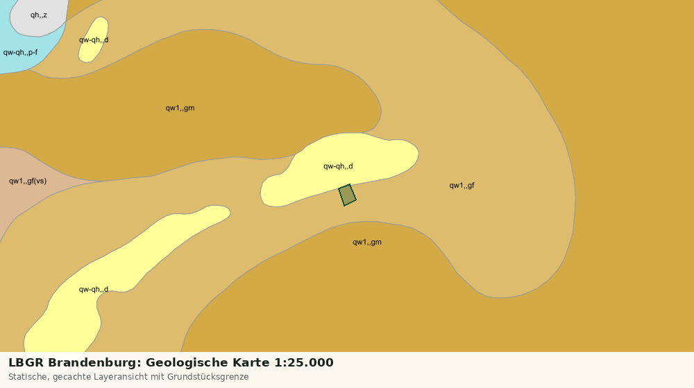 Statische Kartenansicht: LBGR Brandenburg: Geologische Karte 1:25.000