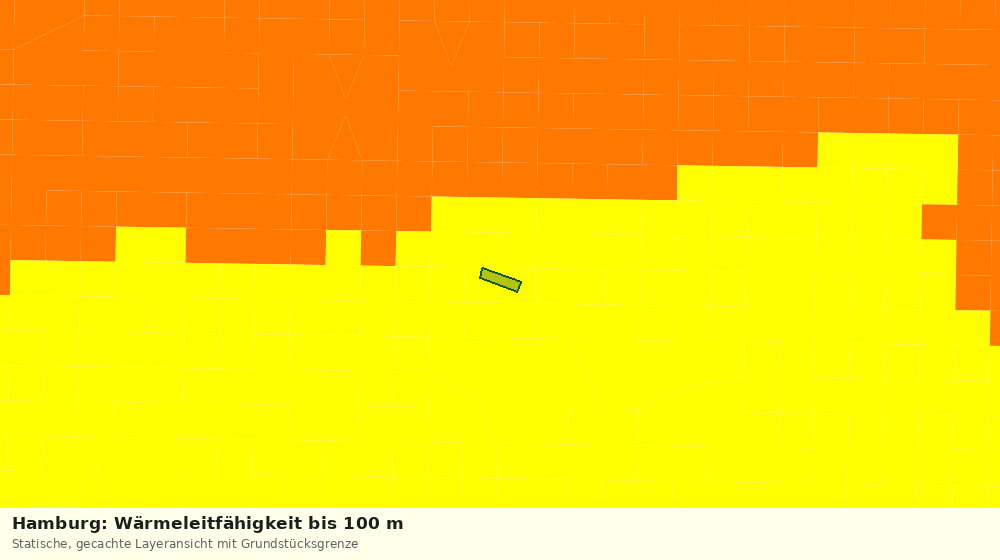 Statische Kartenansicht: Hamburg: Wärmeleitfähigkeit bis 100 m