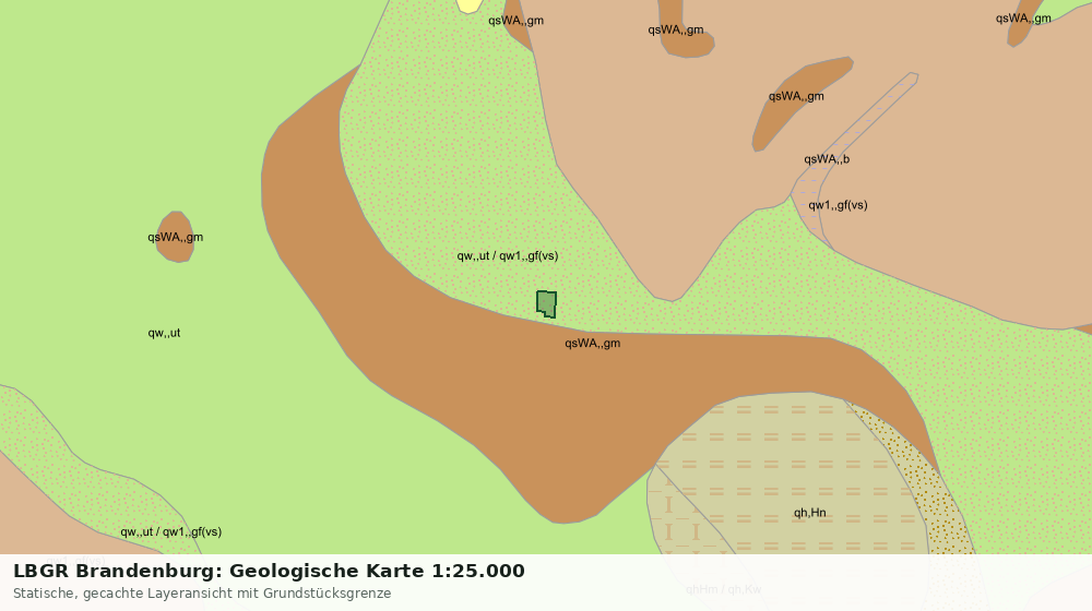 Statische Kartenansicht: LBGR Brandenburg: Geologische Karte 1:25.000