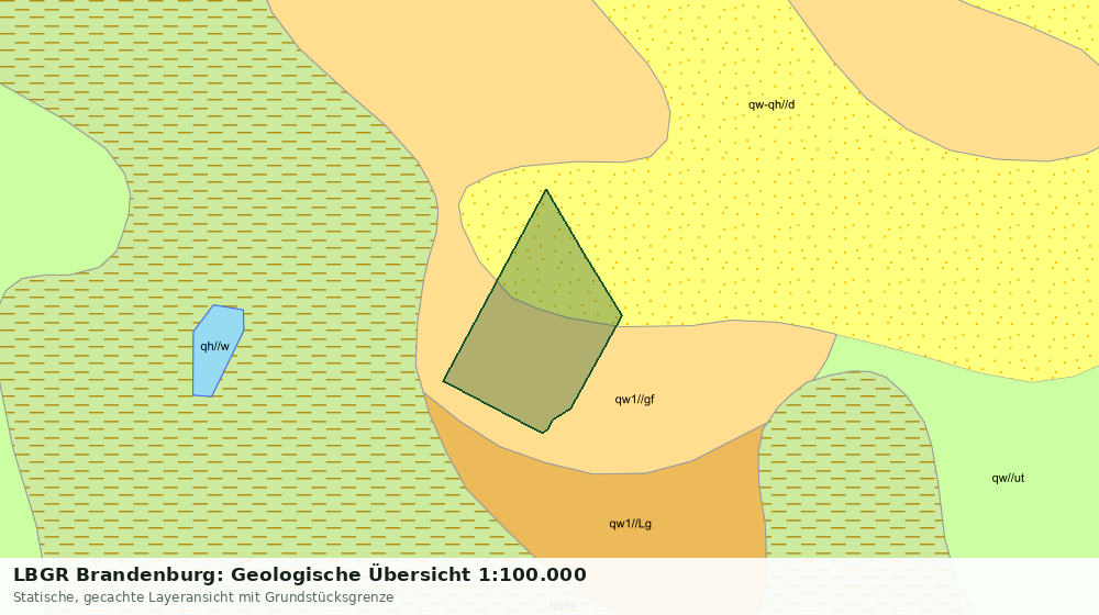Statische Kartenansicht: LBGR Brandenburg: Geologische Übersicht 1:100.000