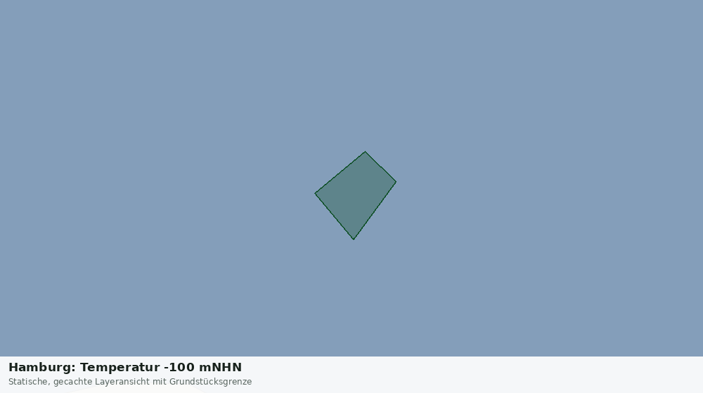 Statische Kartenansicht: Hamburg: Temperatur -100 mNHN