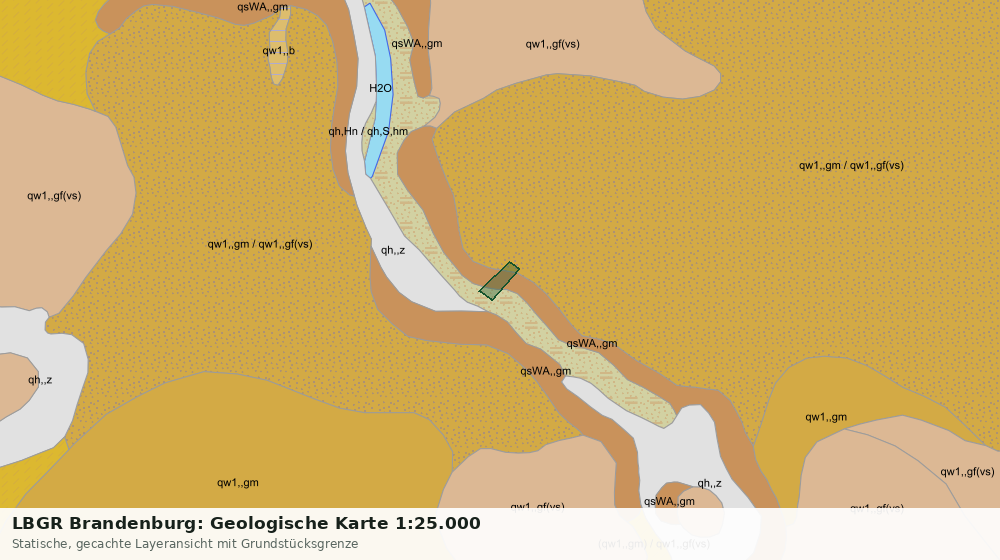 Statische Kartenansicht: LBGR Brandenburg: Geologische Karte 1:25.000