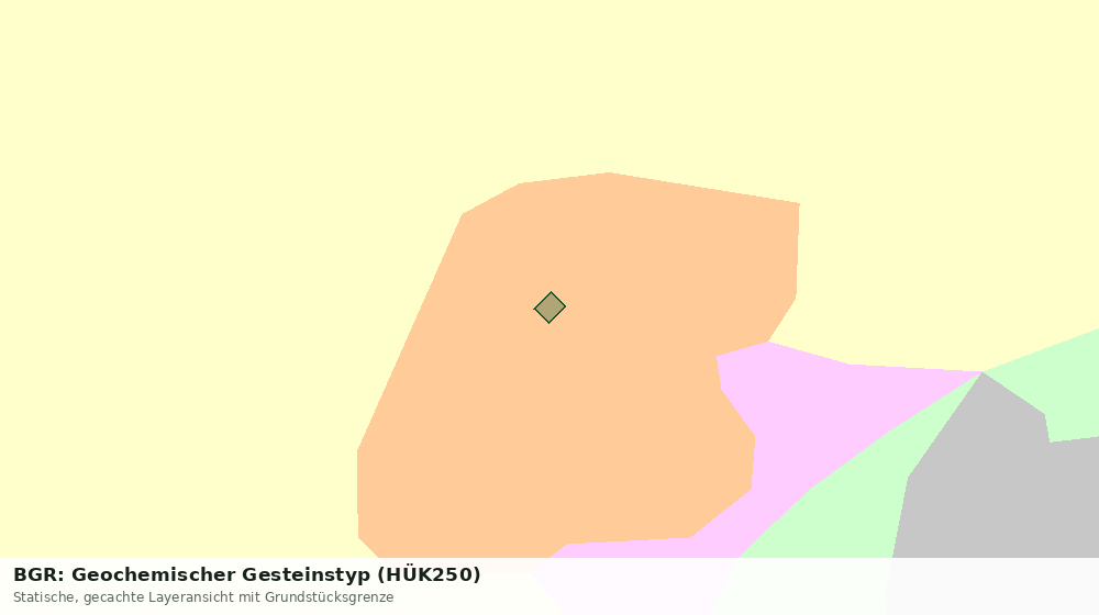 Statische Kartenansicht: BGR: Geochemischer Gesteinstyp (HÜK250)