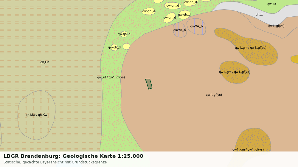 Statische Kartenansicht: LBGR Brandenburg: Geologische Karte 1:25.000