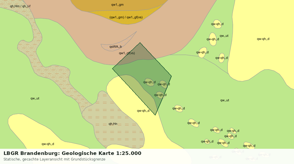 Statische Kartenansicht: LBGR Brandenburg: Geologische Karte 1:25.000