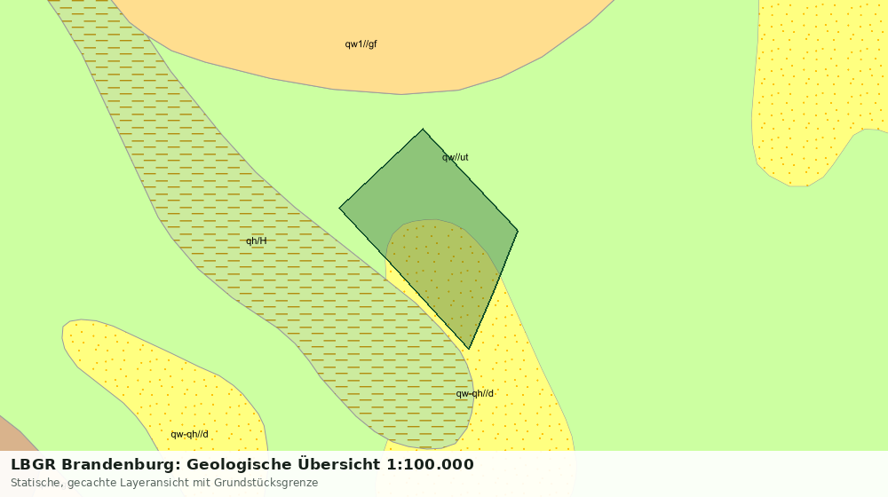 Statische Kartenansicht: LBGR Brandenburg: Geologische Übersicht 1:100.000