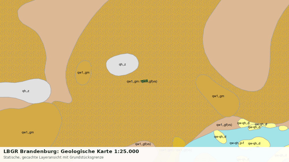 Statische Kartenansicht: LBGR Brandenburg: Geologische Karte 1:25.000