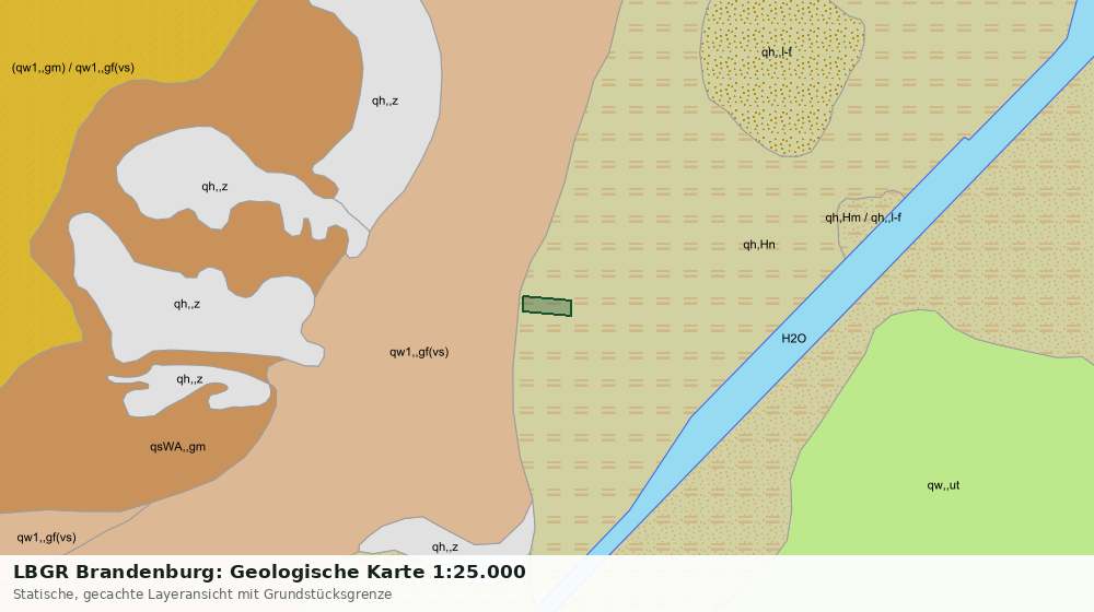 Statische Kartenansicht: LBGR Brandenburg: Geologische Karte 1:25.000