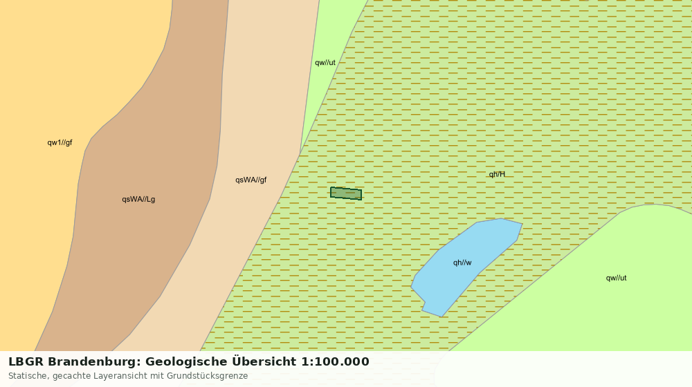 Statische Kartenansicht: LBGR Brandenburg: Geologische Übersicht 1:100.000