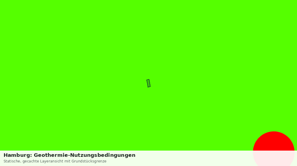 Statische Kartenansicht: Hamburg: Geothermie-Nutzungsbedingungen