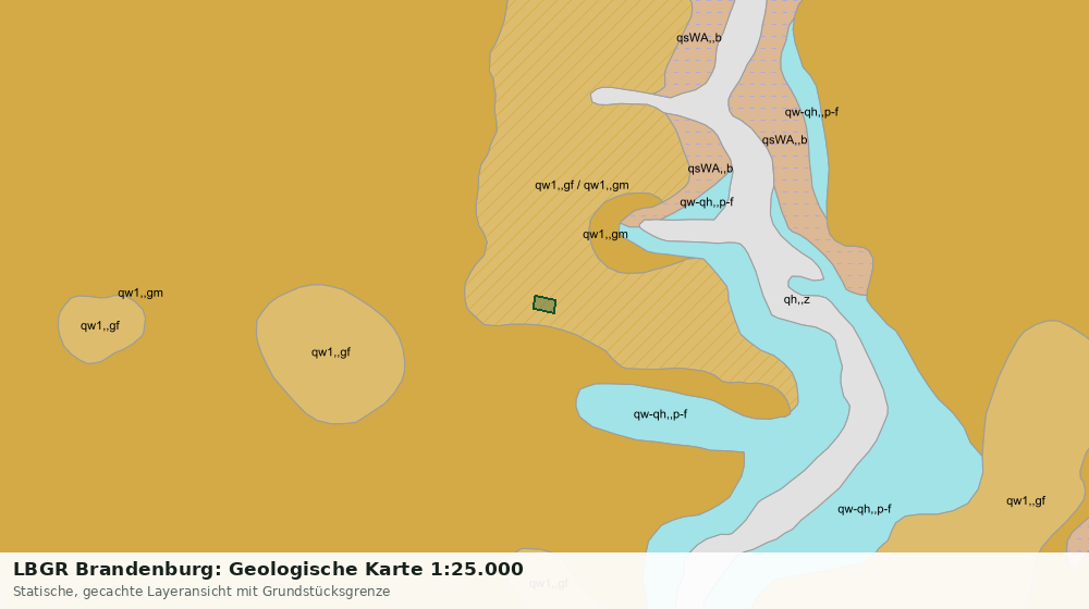 Statische Kartenansicht: LBGR Brandenburg: Geologische Karte 1:25.000