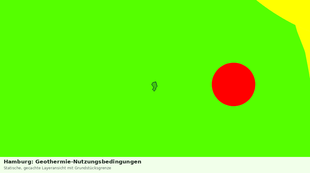 Statische Kartenansicht: Hamburg: Geothermie-Nutzungsbedingungen