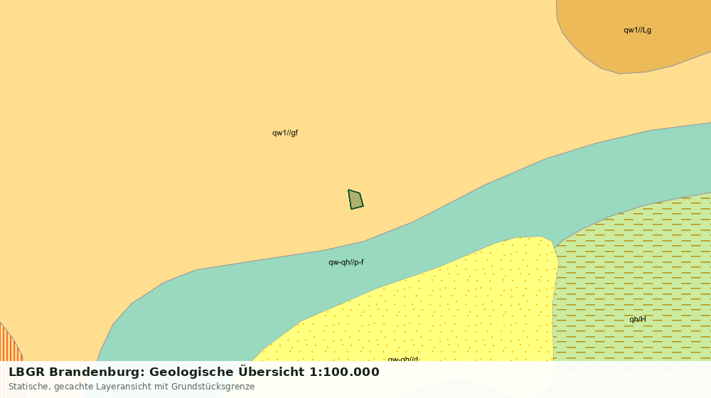 Statische Kartenansicht: LBGR Brandenburg: Geologische Übersicht 1:100.000