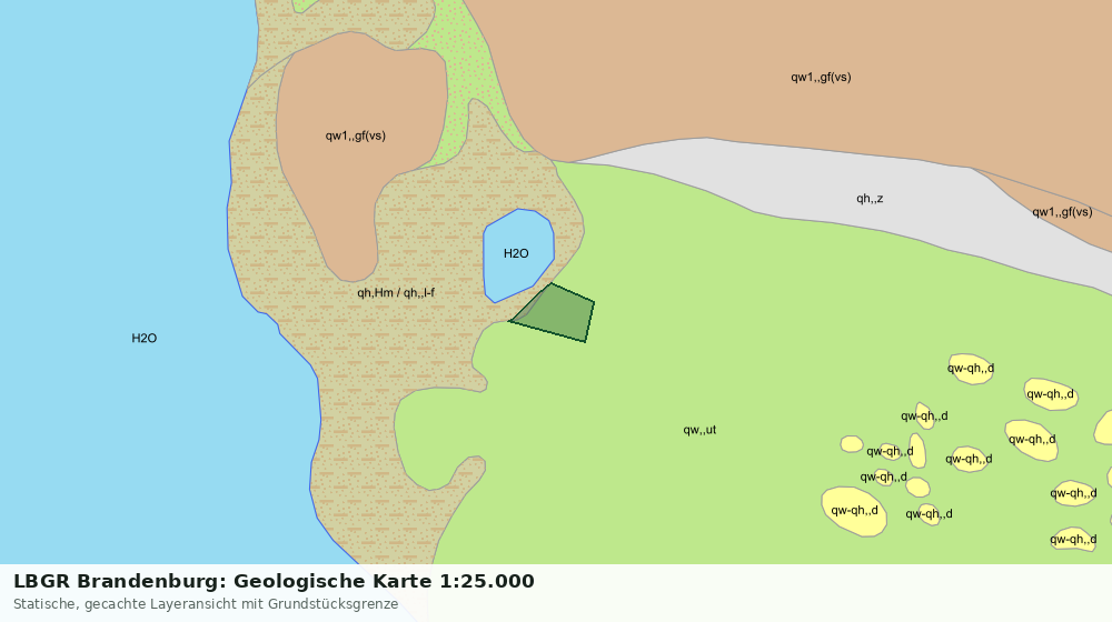Statische Kartenansicht: LBGR Brandenburg: Geologische Karte 1:25.000