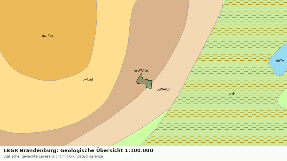 Statische Kartenansicht: LBGR Brandenburg: Geologische Übersicht 1:100.000