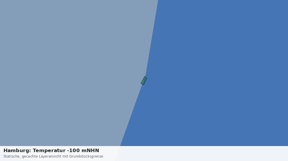 Statische Kartenansicht: Hamburg: Temperatur -100 mNHN