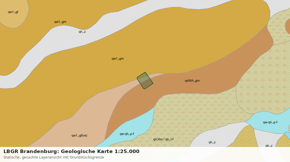 Statische Kartenansicht: LBGR Brandenburg: Geologische Karte 1:25.000