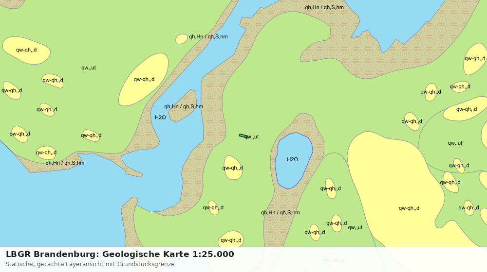 Statische Kartenansicht: LBGR Brandenburg: Geologische Karte 1:25.000