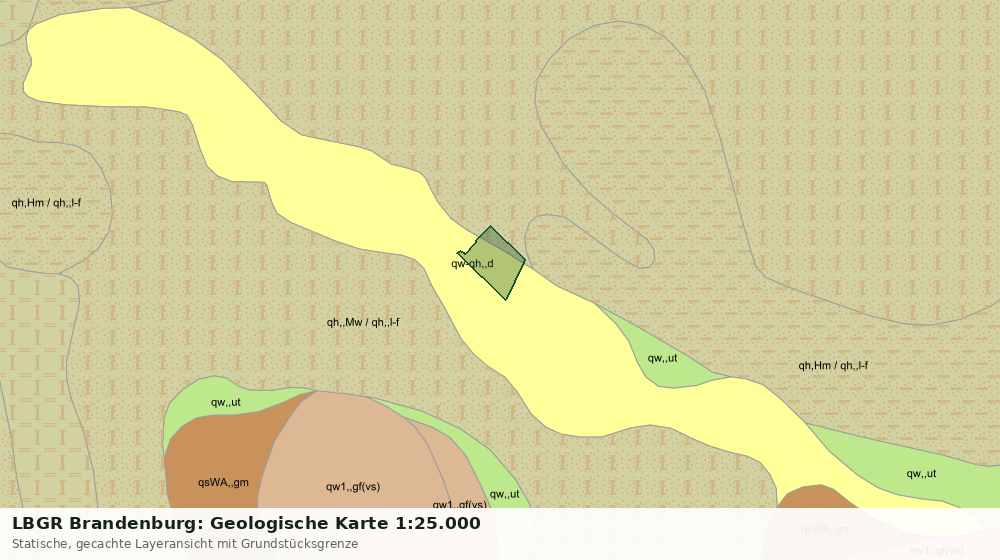Statische Kartenansicht: LBGR Brandenburg: Geologische Karte 1:25.000