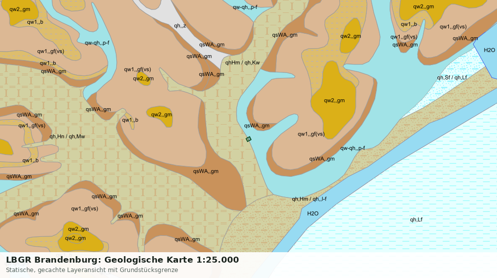 Statische Kartenansicht: LBGR Brandenburg: Geologische Karte 1:25.000