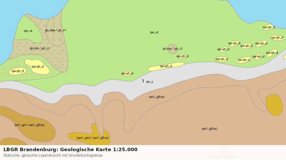 Statische Kartenansicht: LBGR Brandenburg: Geologische Karte 1:25.000