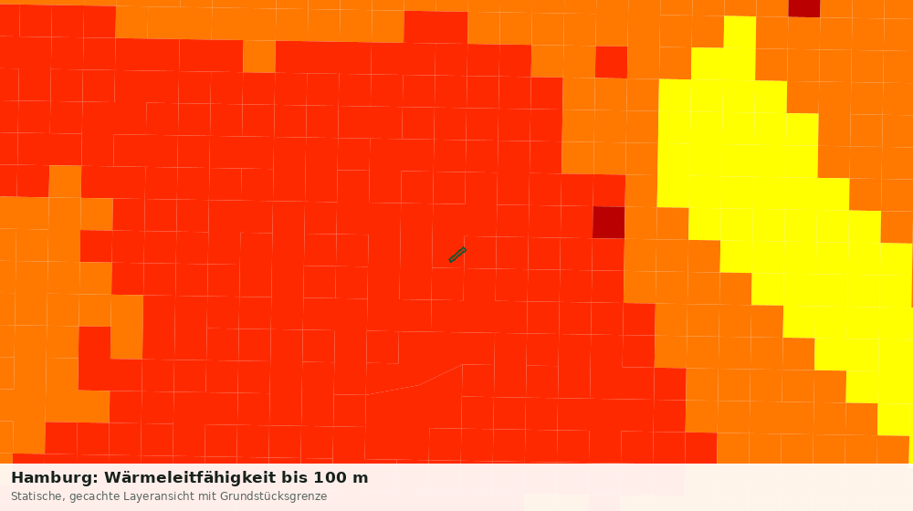 Statische Kartenansicht: Hamburg: Wärmeleitfähigkeit bis 100 m
