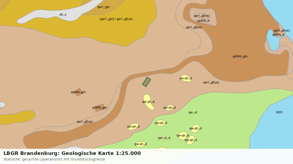 Statische Kartenansicht: LBGR Brandenburg: Geologische Karte 1:25.000