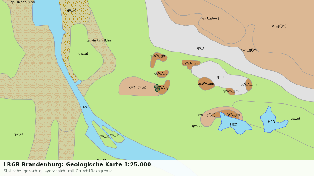 Statische Kartenansicht: LBGR Brandenburg: Geologische Karte 1:25.000