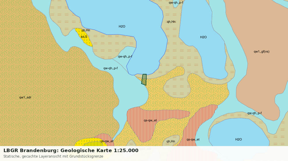 Statische Kartenansicht: LBGR Brandenburg: Geologische Karte 1:25.000