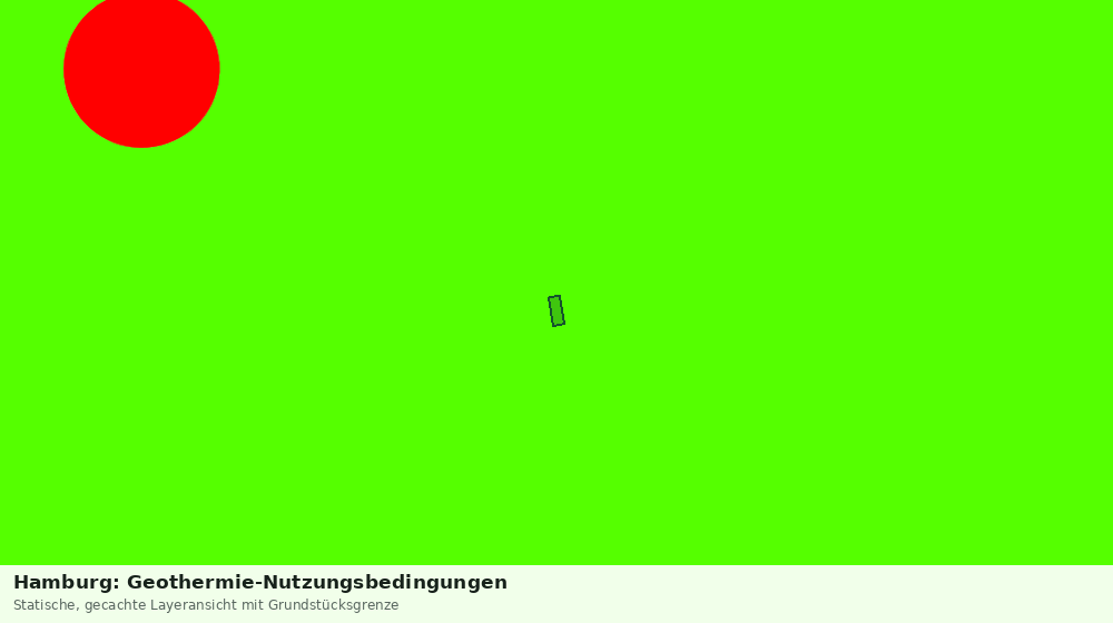 Statische Kartenansicht: Hamburg: Geothermie-Nutzungsbedingungen