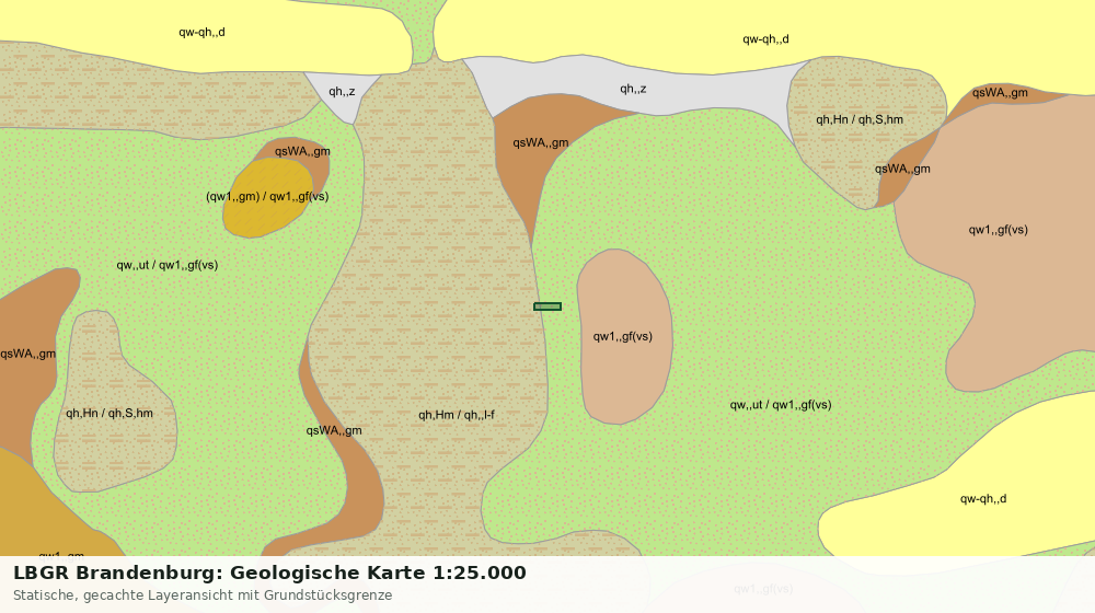 Statische Kartenansicht: LBGR Brandenburg: Geologische Karte 1:25.000