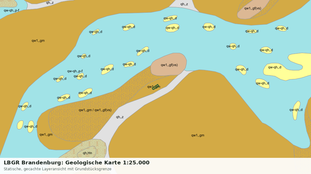 Statische Kartenansicht: LBGR Brandenburg: Geologische Karte 1:25.000