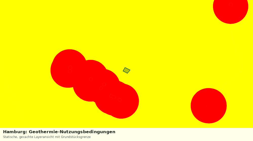 Statische Kartenansicht: Hamburg: Geothermie-Nutzungsbedingungen