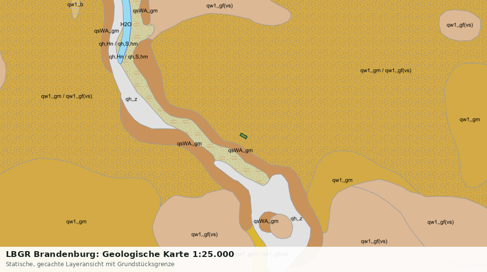 Statische Kartenansicht: LBGR Brandenburg: Geologische Karte 1:25.000