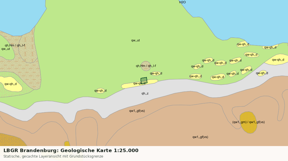 Statische Kartenansicht: LBGR Brandenburg: Geologische Karte 1:25.000