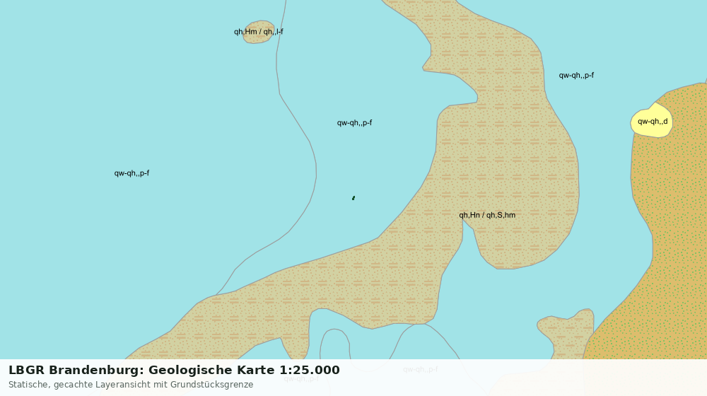 Statische Kartenansicht: LBGR Brandenburg: Geologische Karte 1:25.000