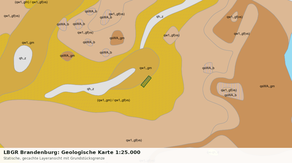 Statische Kartenansicht: LBGR Brandenburg: Geologische Karte 1:25.000