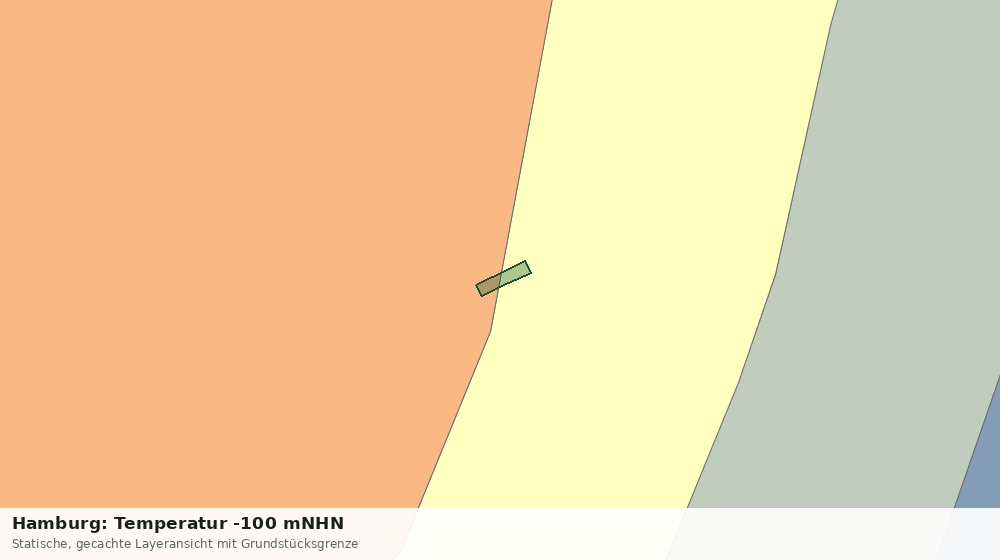 Statische Kartenansicht: Hamburg: Temperatur -100 mNHN