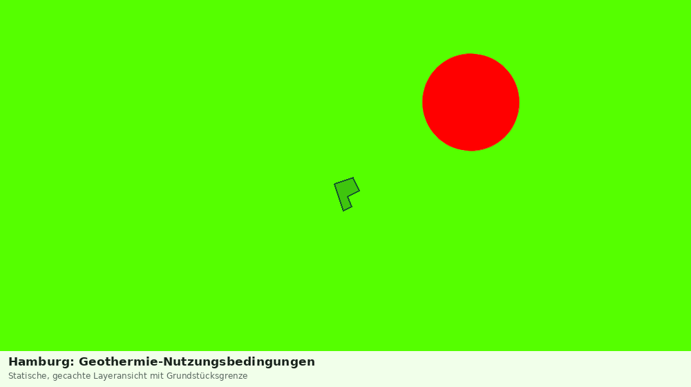 Statische Kartenansicht: Hamburg: Geothermie-Nutzungsbedingungen