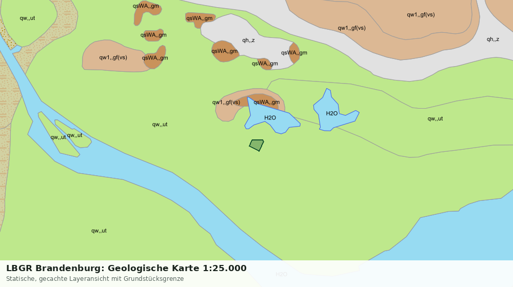 Statische Kartenansicht: LBGR Brandenburg: Geologische Karte 1:25.000
