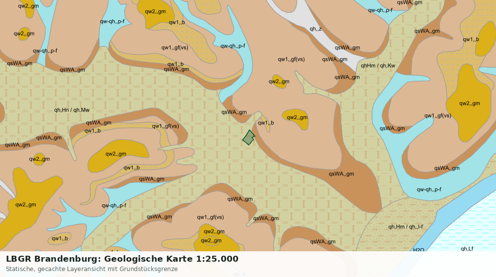 Statische Kartenansicht: LBGR Brandenburg: Geologische Karte 1:25.000
