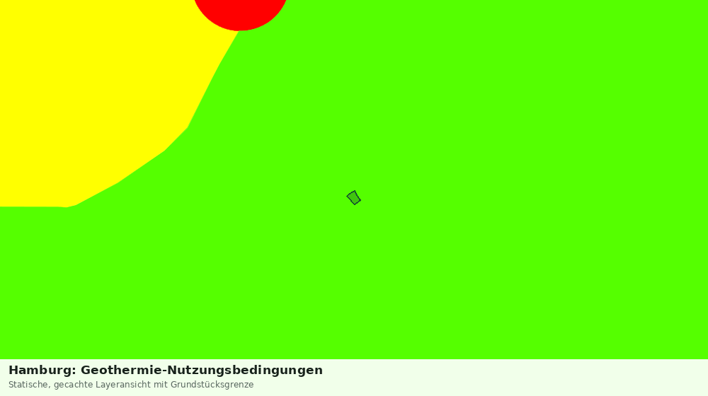 Statische Kartenansicht: Hamburg: Geothermie-Nutzungsbedingungen