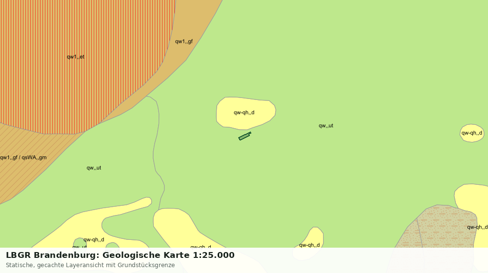 Statische Kartenansicht: LBGR Brandenburg: Geologische Karte 1:25.000