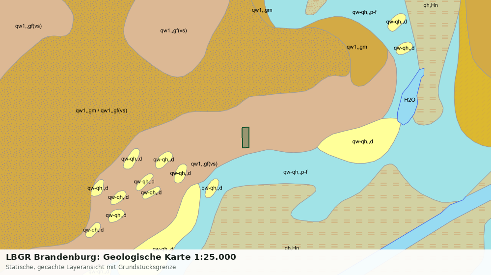 Statische Kartenansicht: LBGR Brandenburg: Geologische Karte 1:25.000
