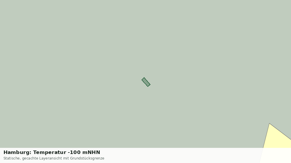 Statische Kartenansicht: Hamburg: Temperatur -100 mNHN