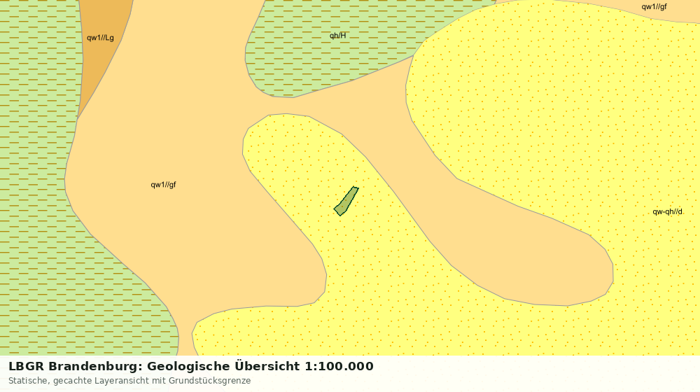 Statische Kartenansicht: LBGR Brandenburg: Geologische Übersicht 1:100.000