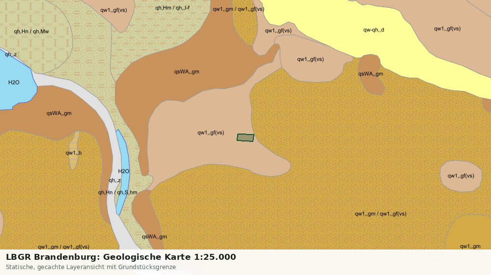 Statische Kartenansicht: LBGR Brandenburg: Geologische Karte 1:25.000