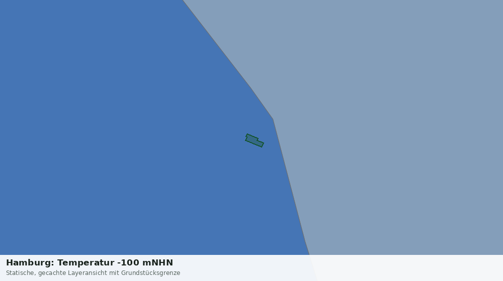 Statische Kartenansicht: Hamburg: Temperatur -100 mNHN