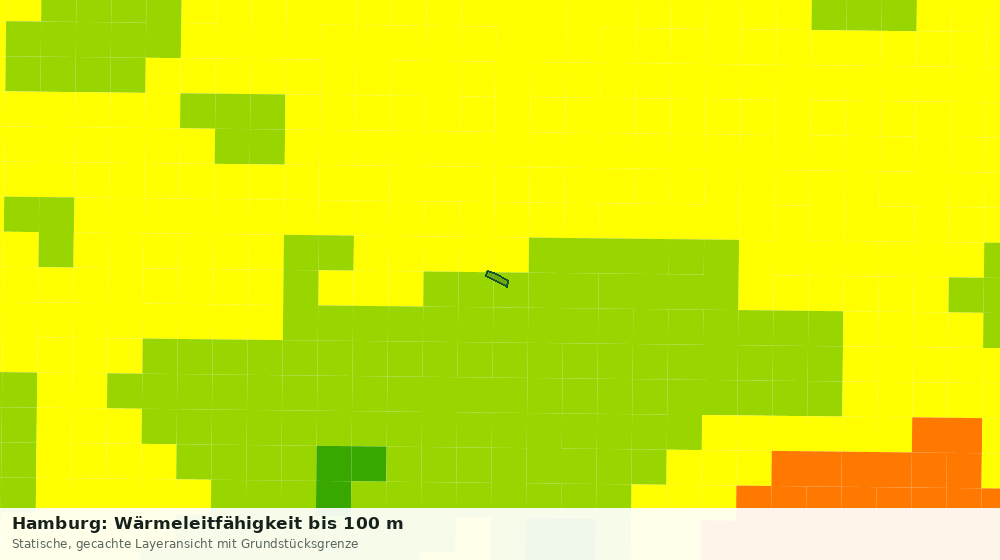 Statische Kartenansicht: Hamburg: Wärmeleitfähigkeit bis 100 m