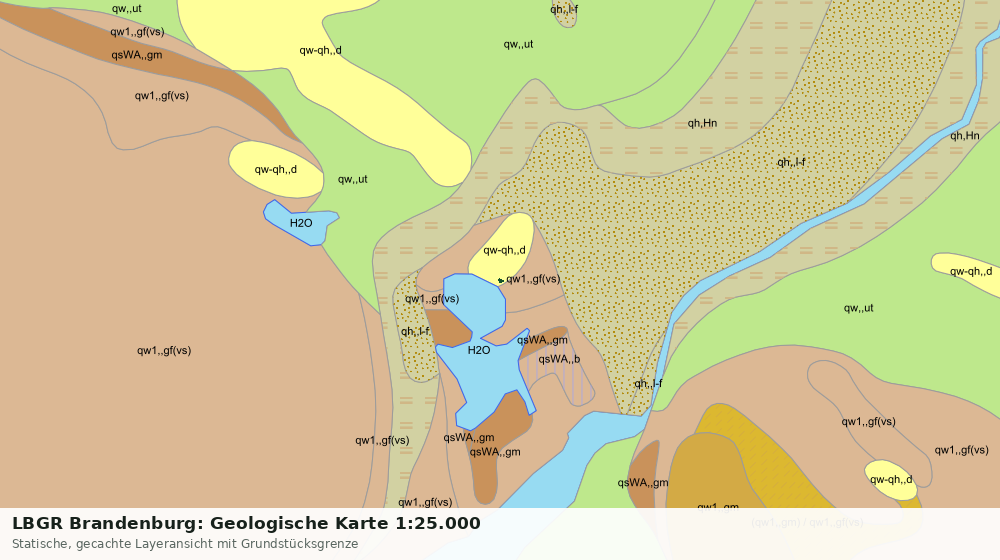 Statische Kartenansicht: LBGR Brandenburg: Geologische Karte 1:25.000